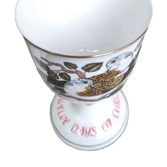 Royal Doulton 12 Days of Christmas Goblets 1st 2nd 3rd Partridge Doves Hens - Picture 5 of 15